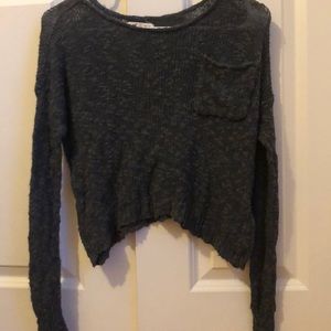 Dark Gray, cropped, light sweater